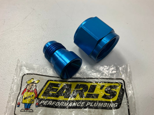 Earls 9892086ERL Fitting Adapter Straight 8AN Female, 6AN Male Blue Reducer