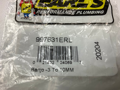 Earls 997631ERL Banjo Adapter,  -3AN Hole, 10mm Height .425'' Electroless Nickel