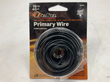 East Penn 00395 Automotive Primary Wire -  18 Gauge, 40 Feet, Black