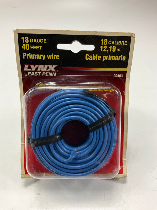 East Penn 00403 Primary Wire, Blue, 18 Gauge, 40 Feet Roll