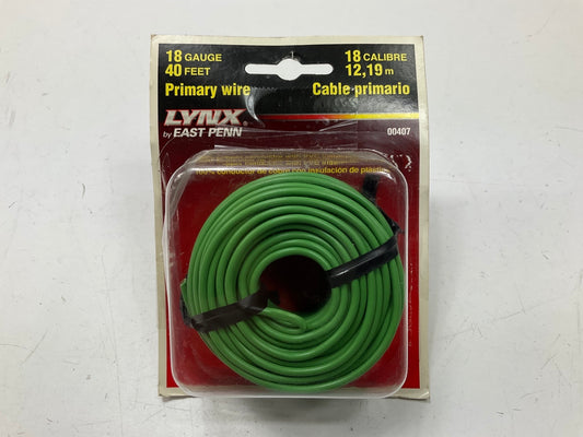 East Penn 00407 Primary Wire, 18 Gauge, Green, 40' Long