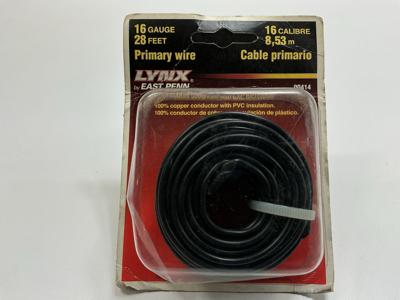East Penn 00414 Primary Automotive Wire - 16 Gauge, 28 Feet Long, Black