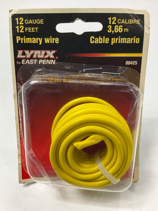 East Penn 00425 Automotive Primary Wire - 12 Feet, Yellow, 12 Gauge