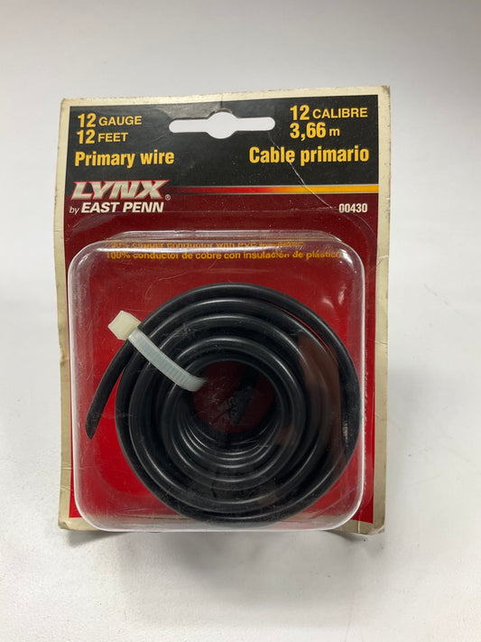 East Penn 00430 Automotive Primary Wire - 12 Feet, 12 Gauge, Black