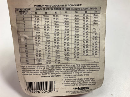 East Penn 00430 Automotive Primary Wire - 12 Feet, 12 Gauge, Black