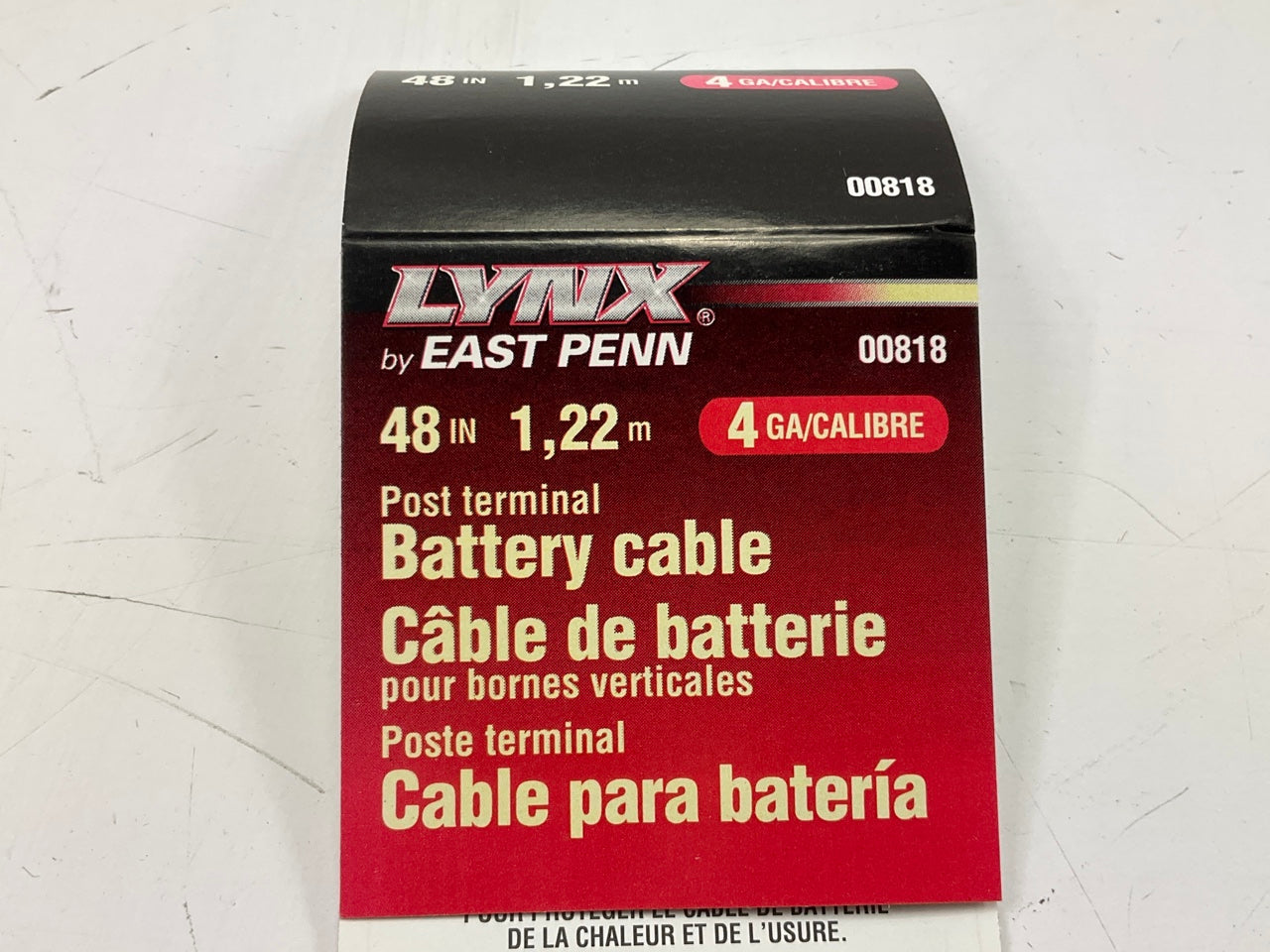 East Penn 00818 Battery Cable - 48'' Long, 4 Gauge, Black