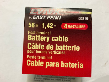 East Penn 00819 Battery Cable - 56'', Post Terminal, 4 Gauge, Black