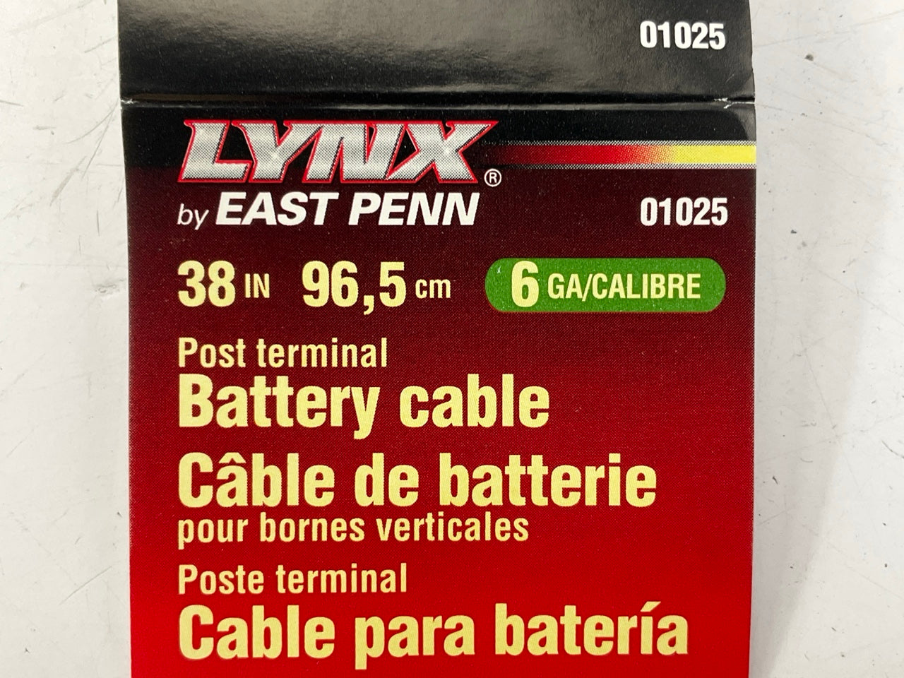 East Penn 01025 Battery Cable - 38'' Long, 6 Gauge, Red