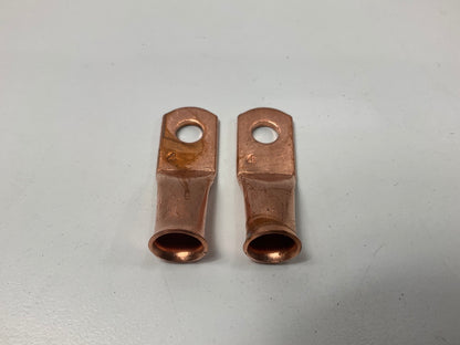 East Penn 06060 Copper Battery Cable Lugs, PAIR, 1/4'' Hole For 4 & 6 Gauge Cable