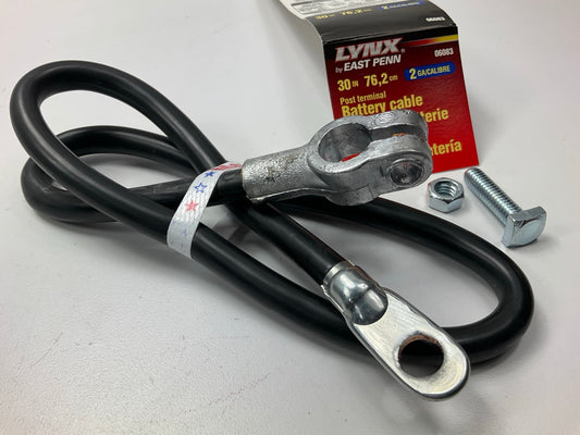 East Penn 06083 Post Terminal Battery Cable -  2 Gauge, 30'' Long, Black