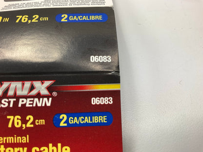 East Penn 06083 Post Terminal Battery Cable -  2 Gauge, 30'' Long, Black