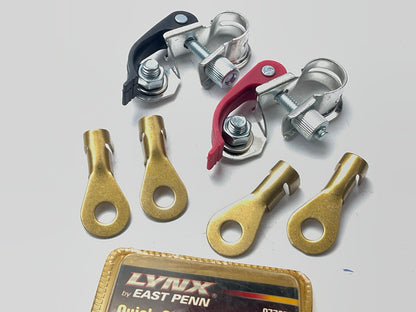 East Penn 07767 Top Post Quick Clamp Battery Terminals Set, Positive + Negative