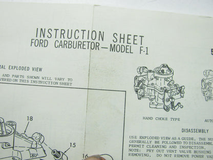 Easyway 7112 Carburetor Rebuild Kit - Ford Motorcraft Autolite 1100 1-BBL Carb.