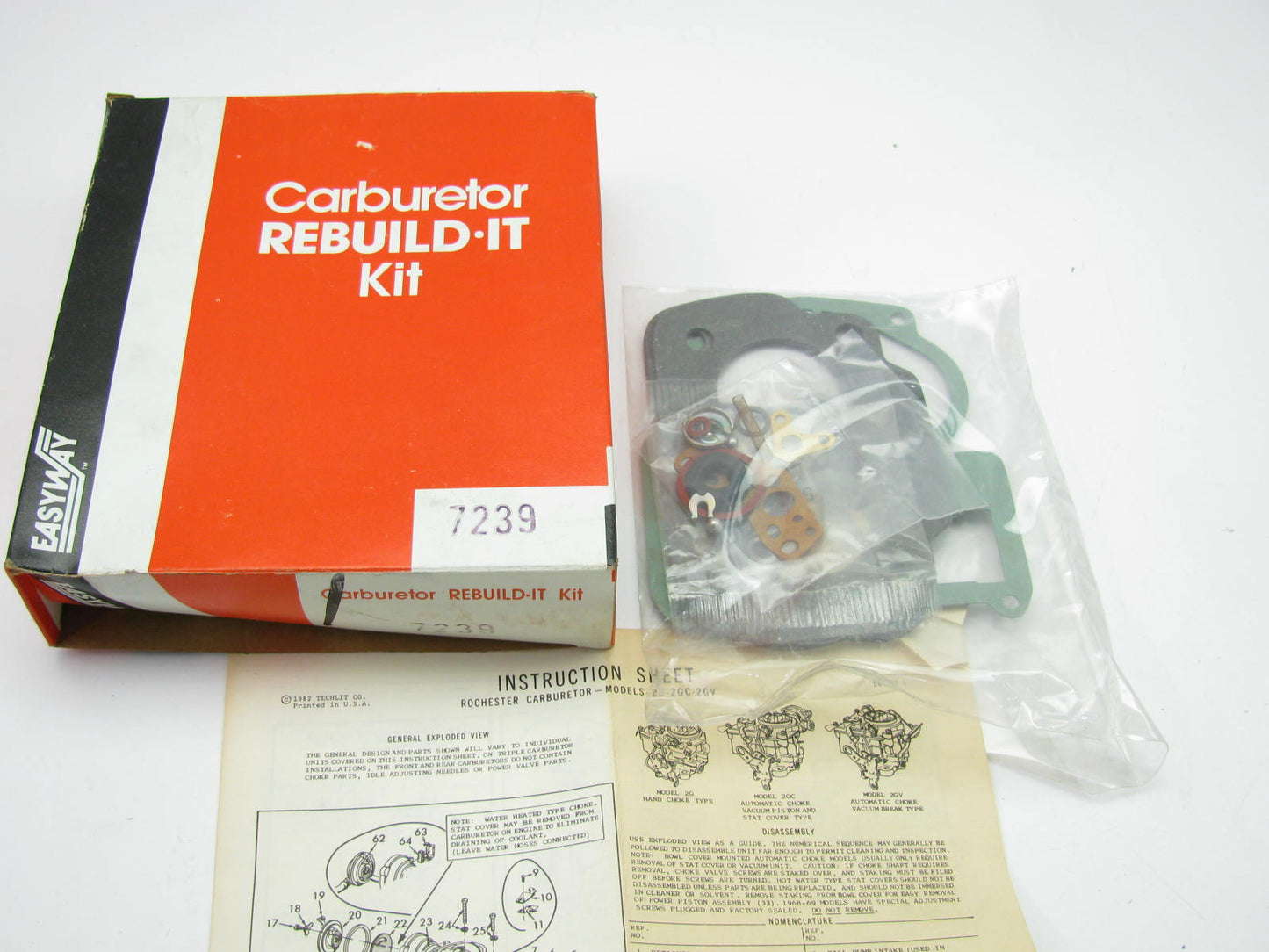 Easyway 7239 Carburetor Rebuild Kit - Rochester 2-BBL 2G 2GC 2GV