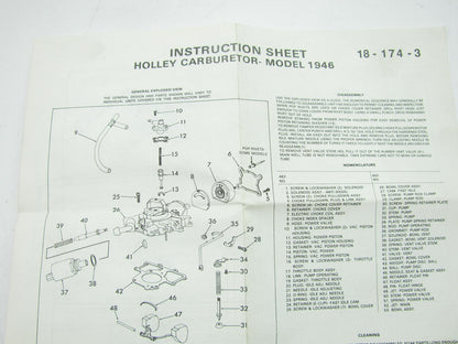 Easyway 7588 Carburetor Rebuild Kit 80-83 Ford 200 I6 For Holley 1-BBL 1946C H-1