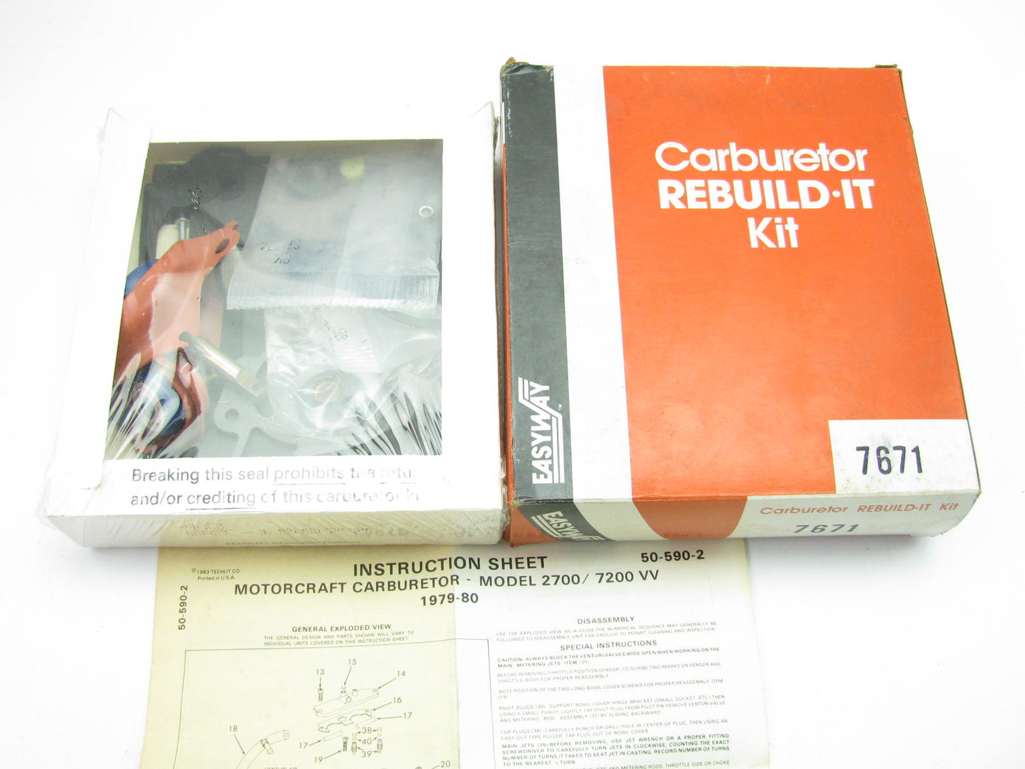 Easyway 7611 Carburetor Rebuild Kit - Motorcraft 2-BBL 7200VV