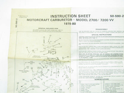 Easyway 7611 Carburetor Rebuild Kit - Motorcraft 2-BBL 7200VV