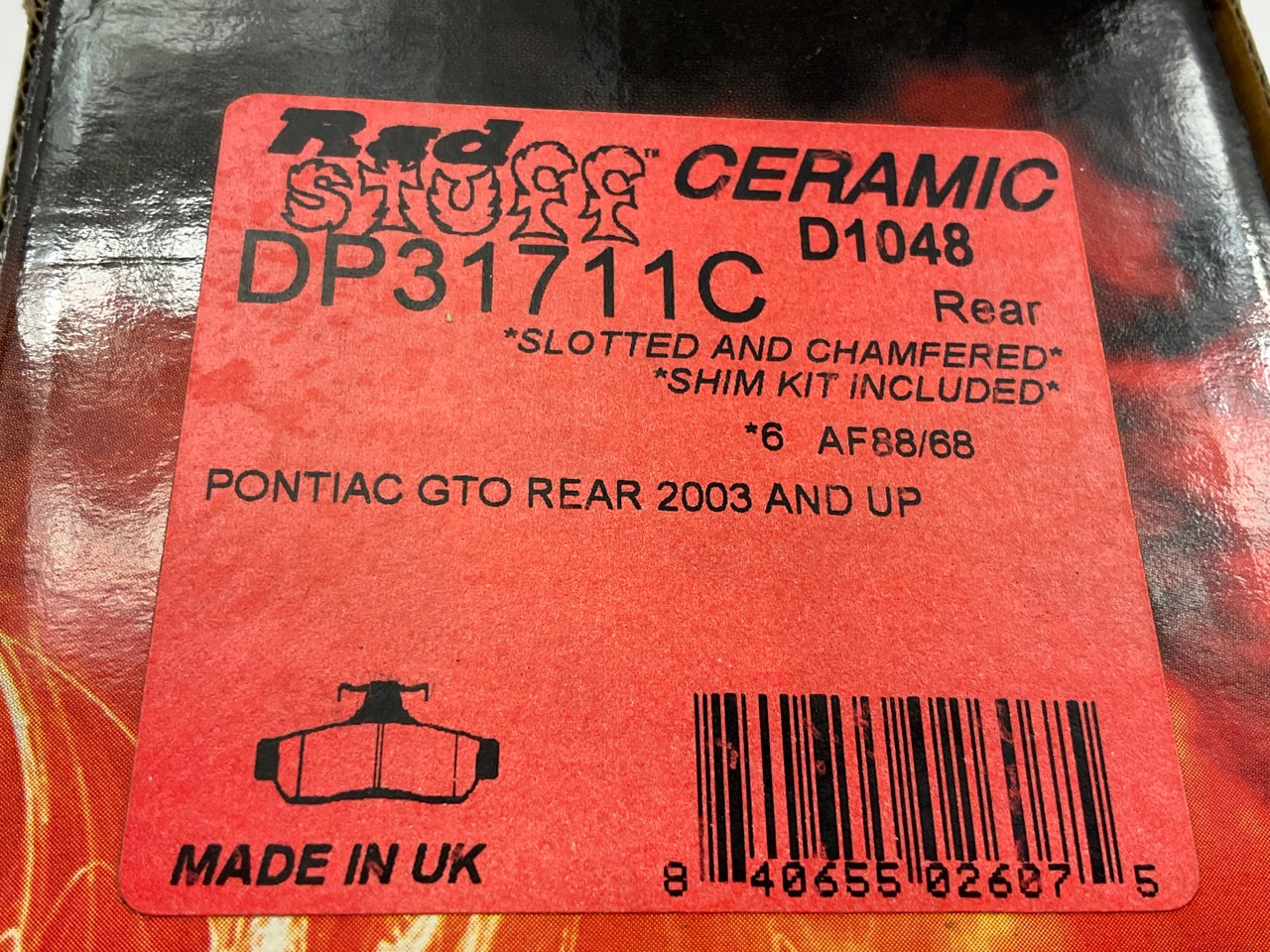 EBC DP31711C REDSTUFF REAR Disc Brake Pads For 2004-2006 Pontiac GTO