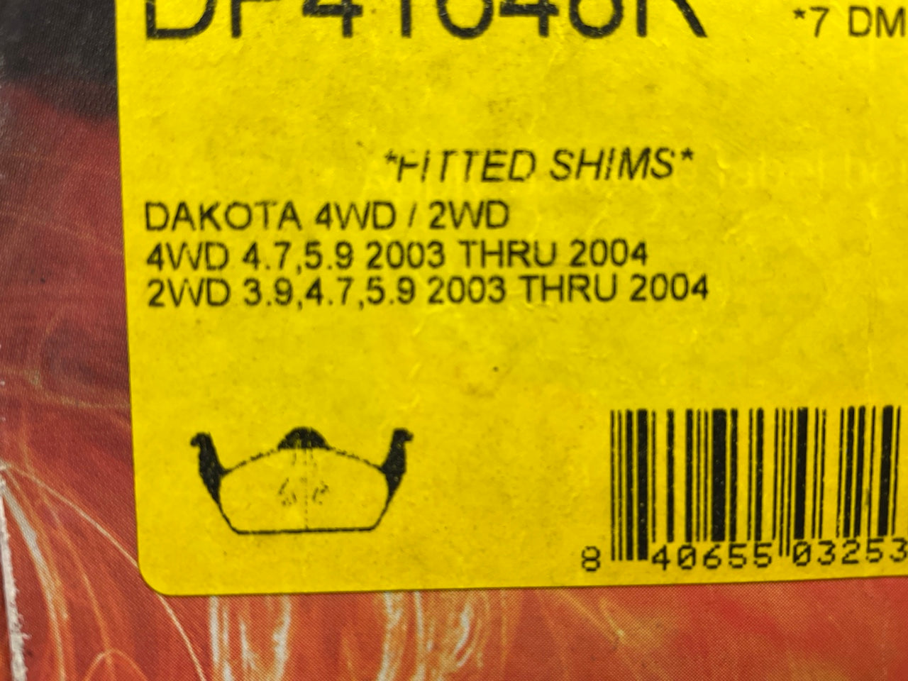 EBC DP41648R Rear YELLOWSTUFF Disc Brake Pads For 2003-2004 Dodge Dakota