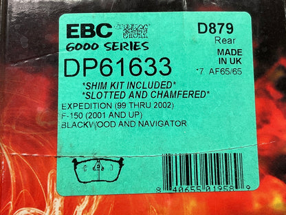 EBC DP61633 GREENSTUFF Disc Brake Pads - Rear