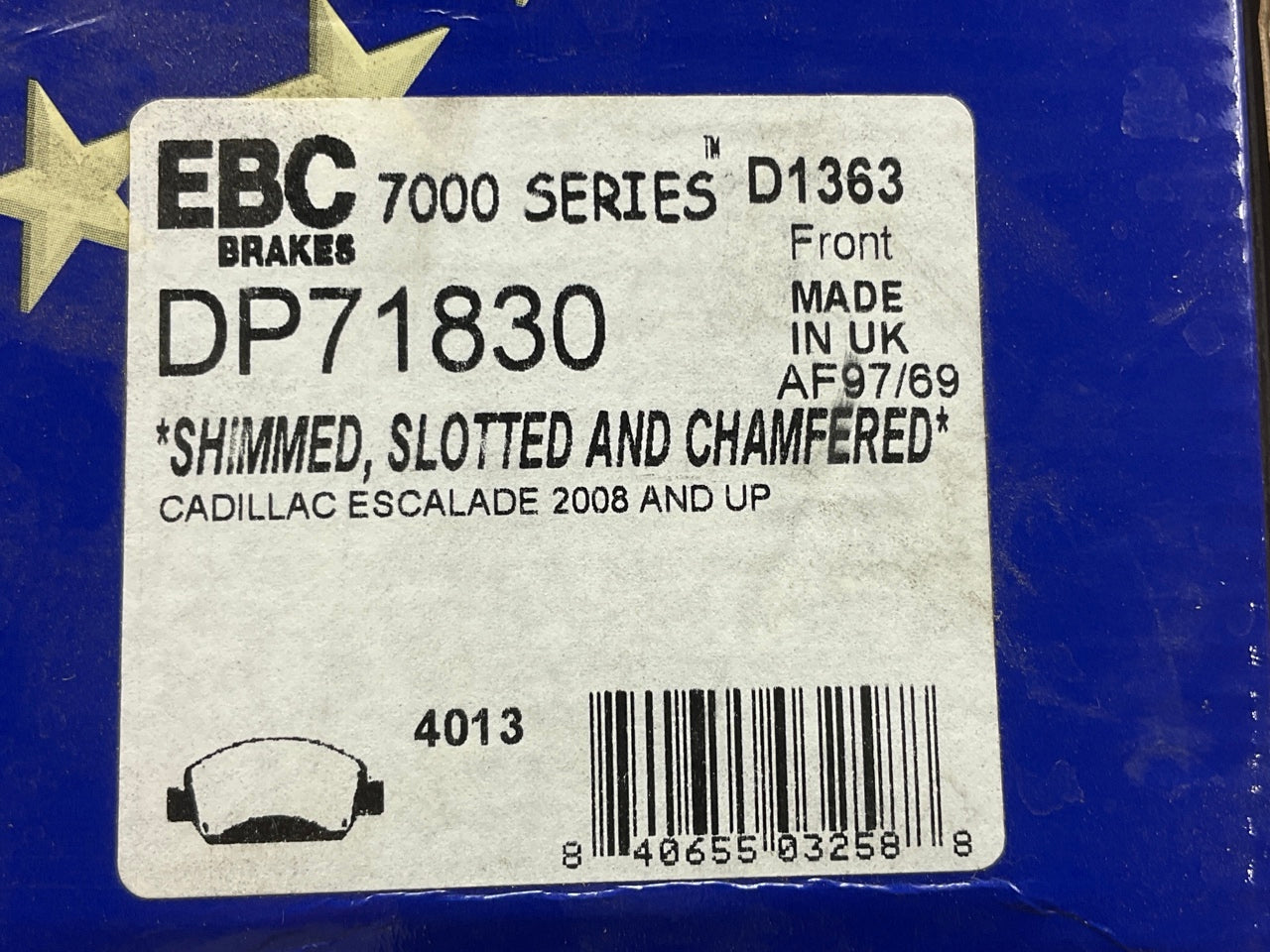 EBC DP71830 Front Greenstuff Low Dust Performance Brake Pads - 6 Lug Rotors