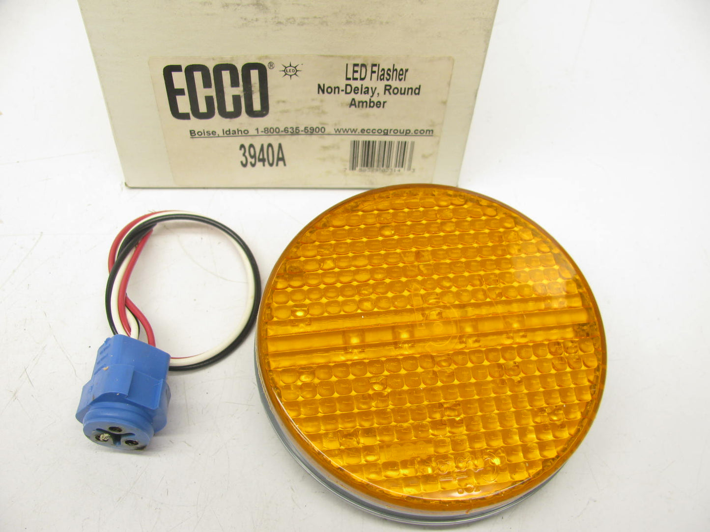 Ecco 3940A 3900 Grommet Mount LED Light LAMP Head 12 VDC 0.2amp Round Amber