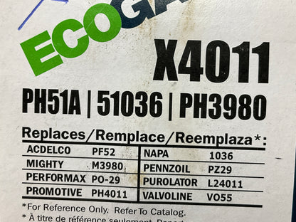 Ecogard X4011 Engine Oil Filter