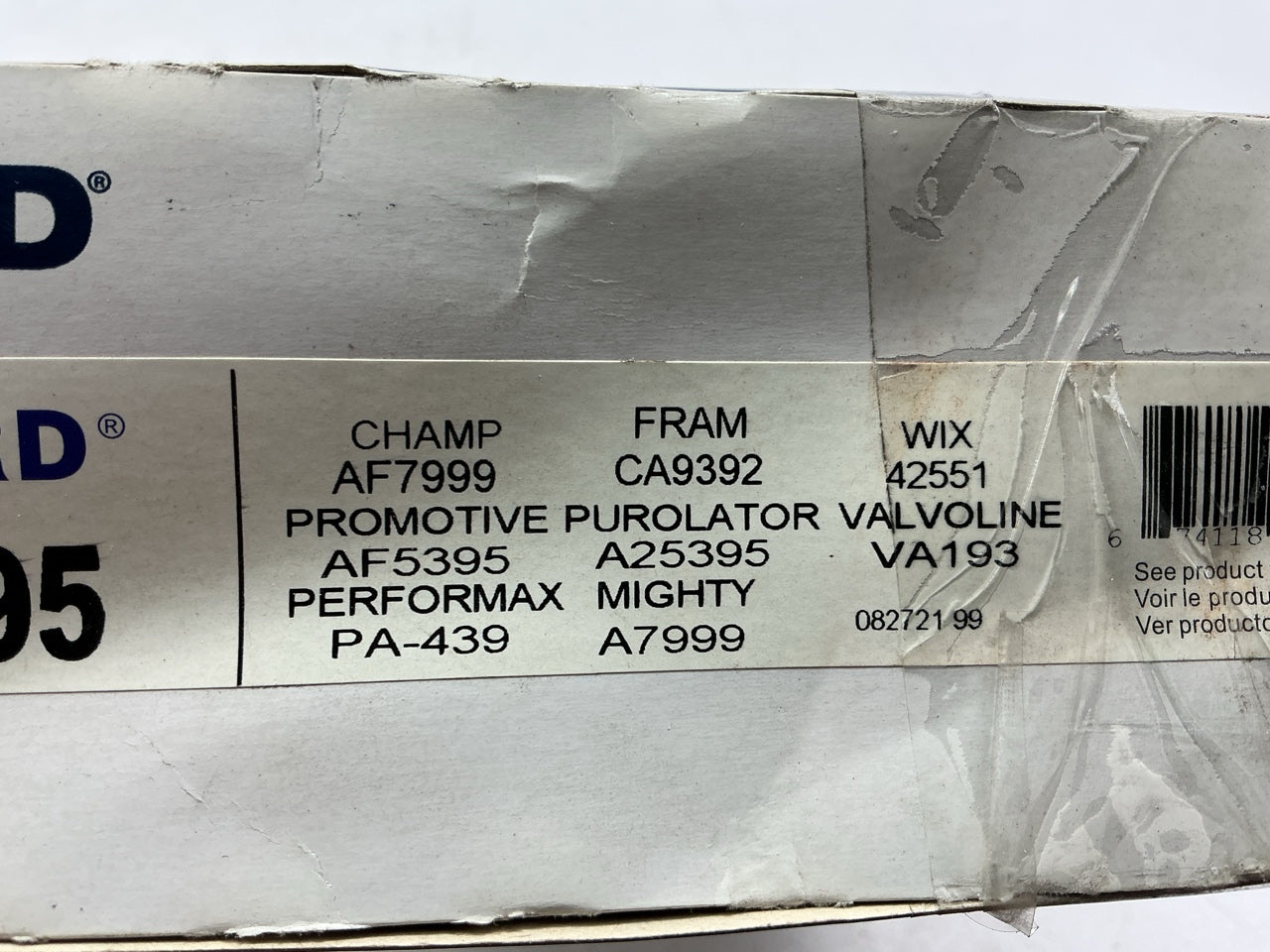 Ecogard XA5395 Engine Air Filter