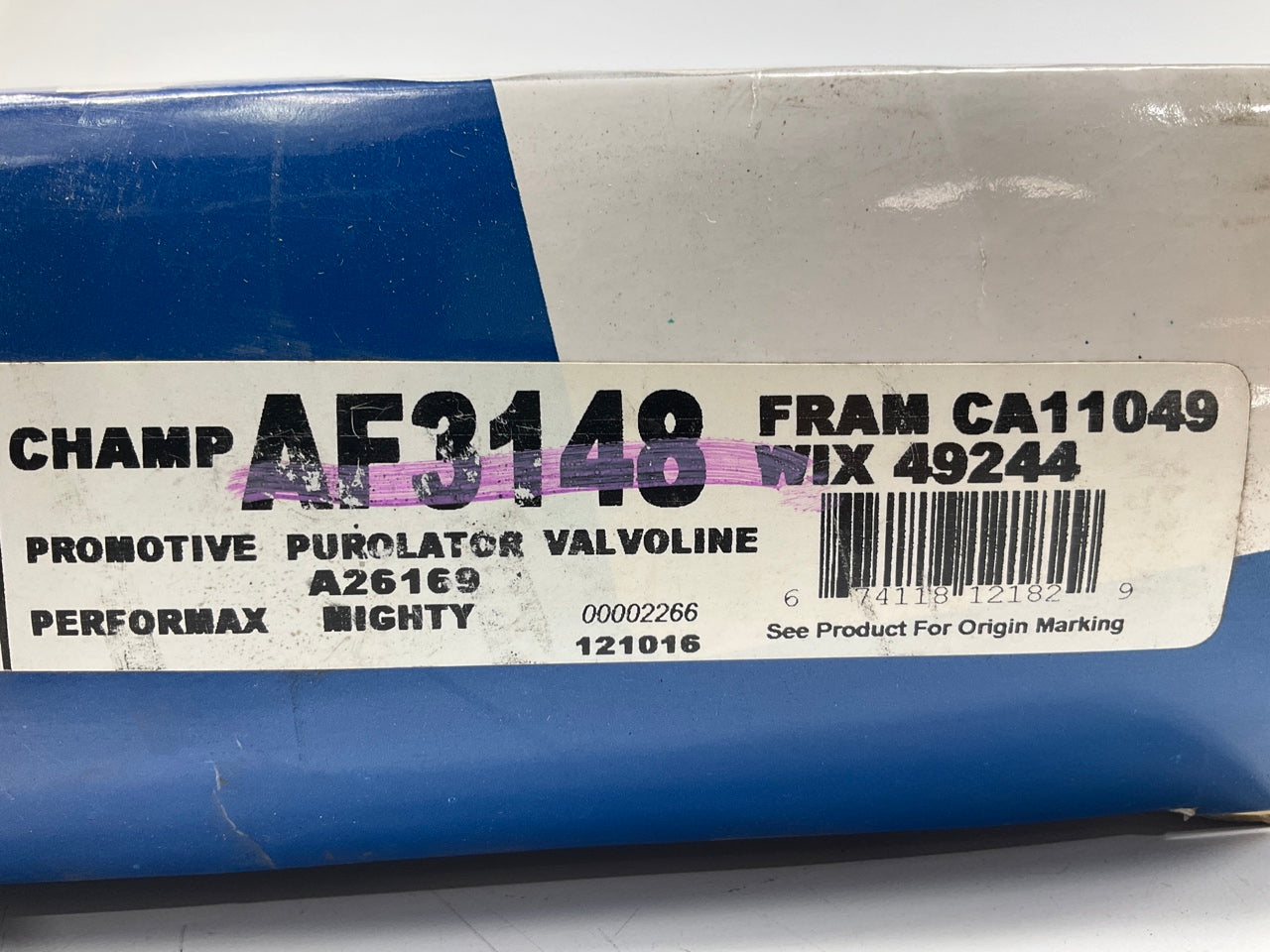 Ecogard XA6169 Engine Air Filter