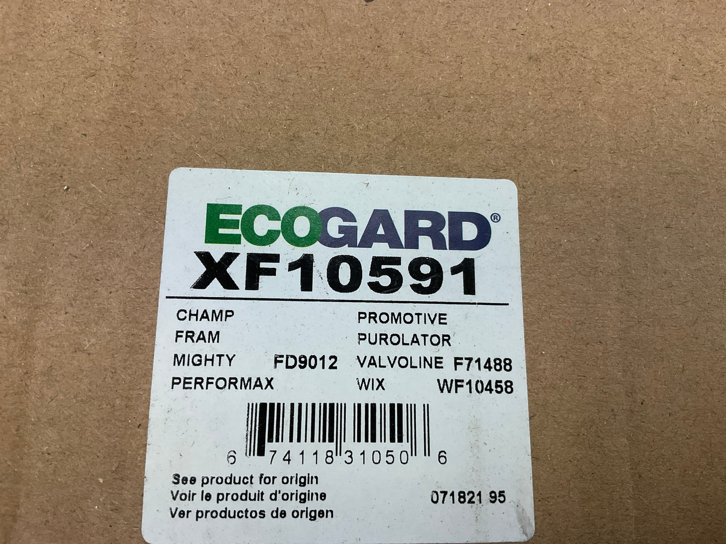 Ecogard XF10591 Premium Fuel Filter Kit - Replaces FD4625, WF10458, 96735
