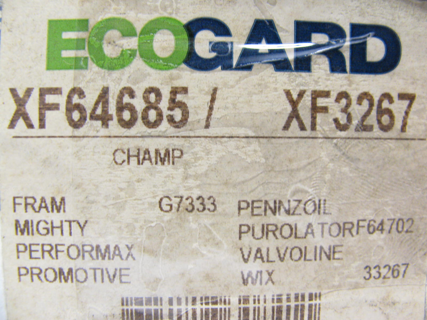 Ecogard XF64685 Fuel Filter Replaces G7333 F64685 52071 F64702