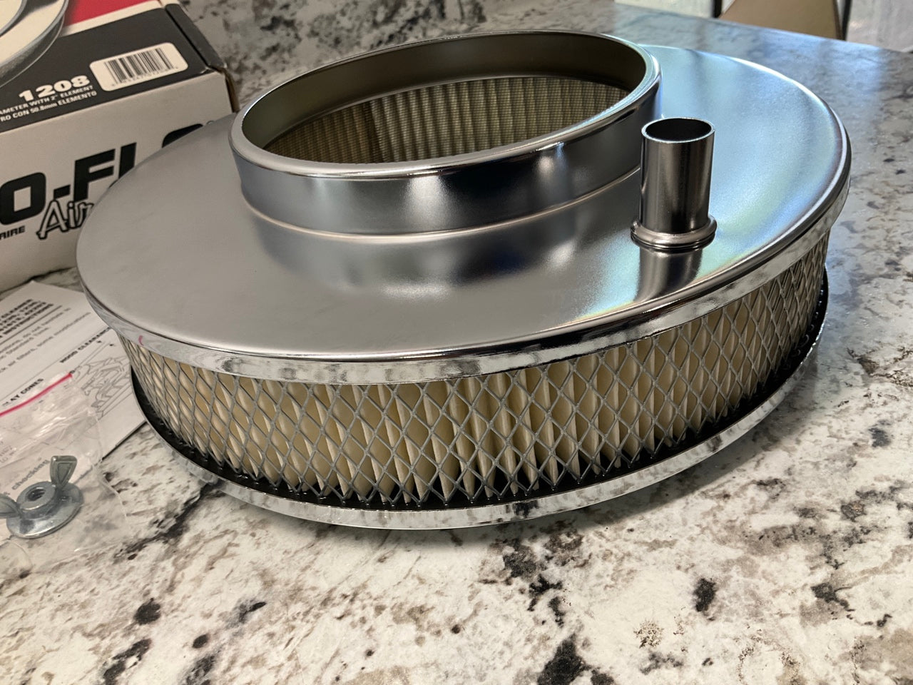 Edelbrock 1208 Pro-Flo 10-Inch Round Performance Air Cleaner W/ 2'' Air Filter