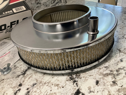 Edelbrock 1208 Pro-Flo 10-Inch Round Performance Air Cleaner W/ 2'' Air Filter