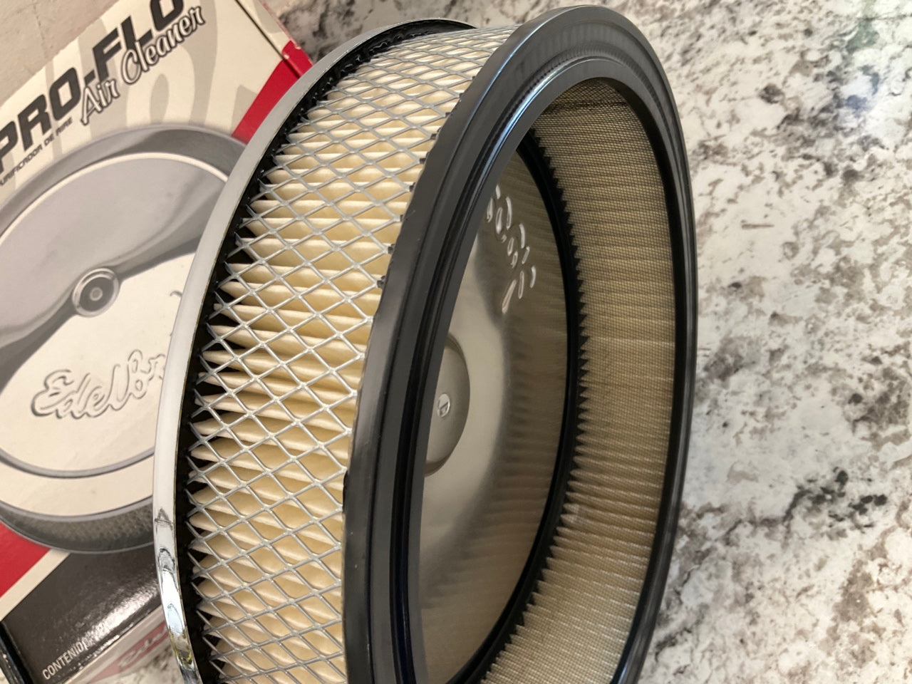 Edelbrock 1208 Pro-Flo 10-Inch Round Performance Air Cleaner W/ 2'' Air Filter