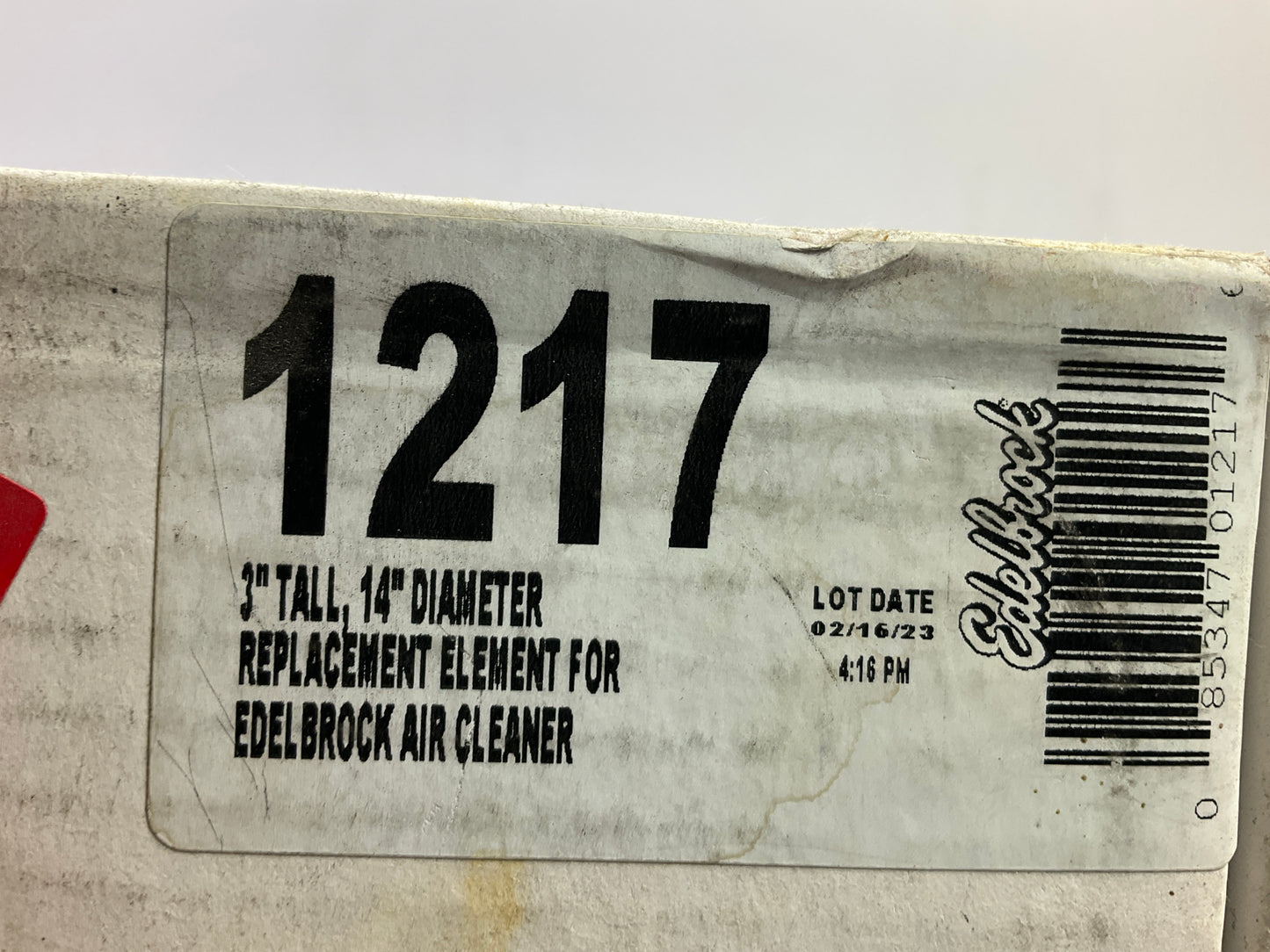 Edelbrock 1217 Replacement Paper Air Filter For Elite 14'' Round Air Cleaners