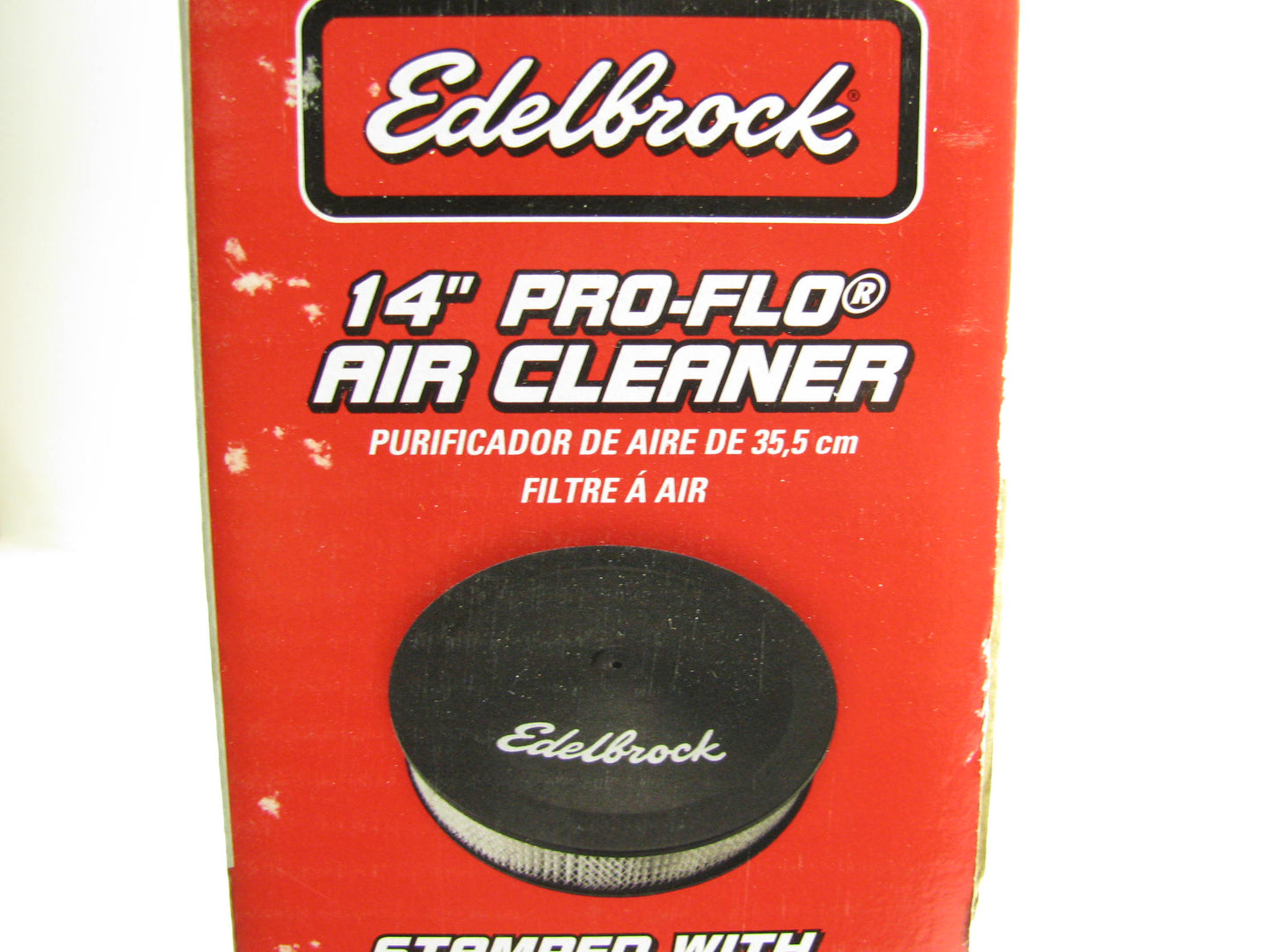Edelbrock 1223 Pro-Flow Performance 14'' X 3'' Black Air Cleaner W/ Air Filter