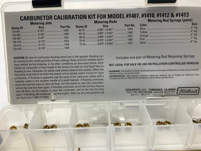 Missing (2) 3'' Blue Springs, Edelbrock 1480 Performer Carburetor Calibration Kit