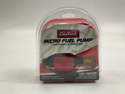Edelbrock 17301 Electric Fuel Pump Micro Electric 38gph @ 4psi, 5/16 Barb, Gas