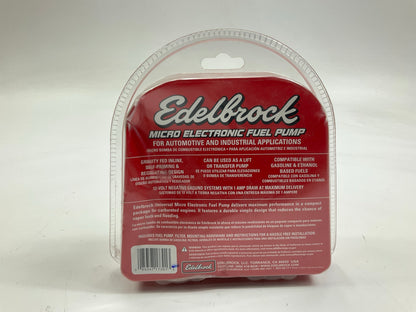 Edelbrock 17301 Electric Fuel Pump Micro Electric 38gph @ 4psi, 5/16 Barb, Gas