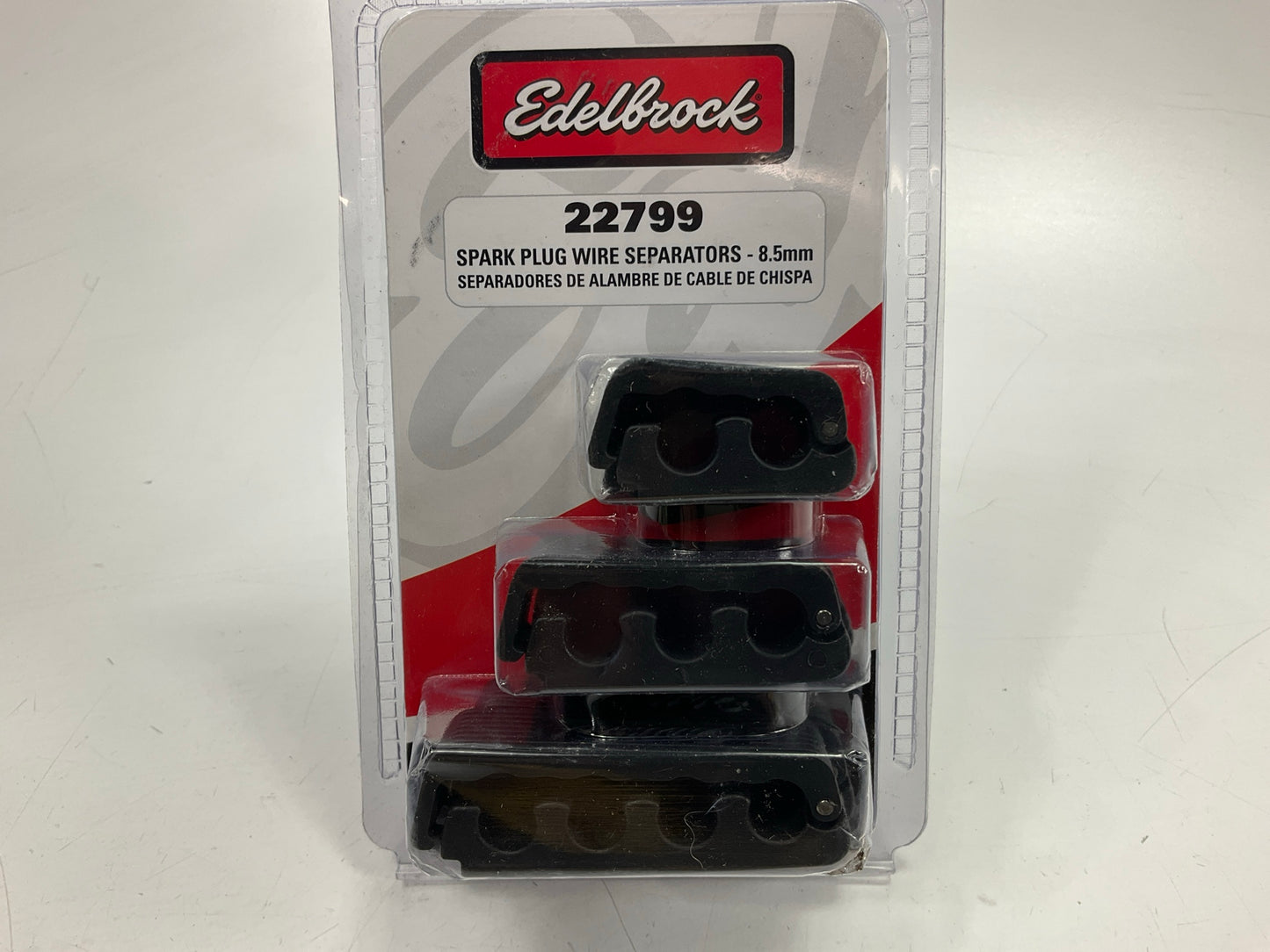 Edelbrock 22799 Spark Plug Wire Seperators: 7 To 8.5mm, Black Plastic, 6 Pcs Set