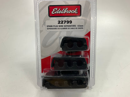 Edelbrock 22799 Spark Plug Wire Seperators: 7 To 8.5mm, Black Plastic, 6 Pcs Set