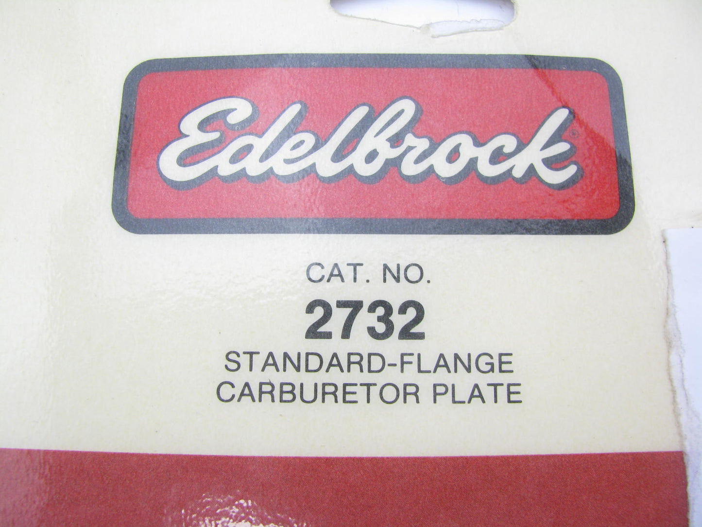 Edelbrock 2732 Std. Flange Square-Bore Carburetor Adapter Plate - 1/16'' Thick