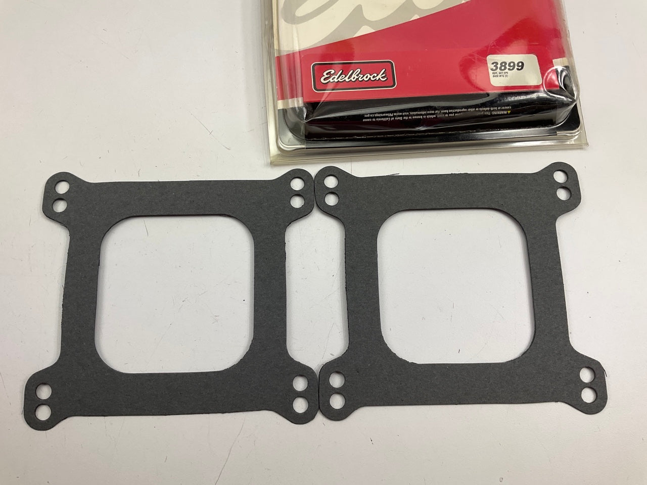 (2) Edelbrock 3899 Carburetor Base Gasket For Edelbrock Performer / Thunder AVS2