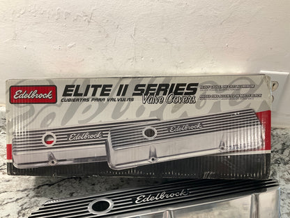 Edelbrock 4264 Elite II Series Aluminum Polished Valve Covers Ford 289 302 351W
