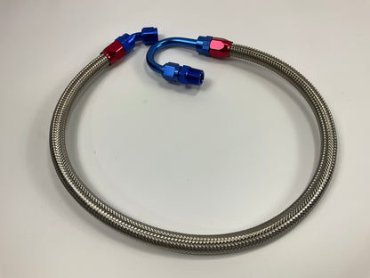 Edelbrock 8125 SBF Ford Fuel Pump To Filter Braided Flex Fuel Line, 21.5'', -06AN