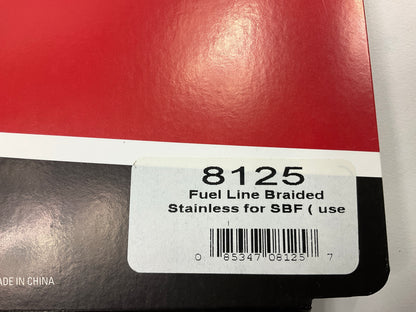 Edelbrock 8125 SBF Ford Fuel Pump To Filter Braided Flex Fuel Line, 21.5'', -06AN