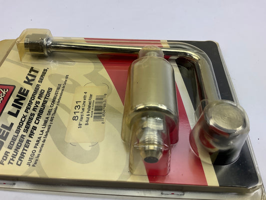 Edelbrock 8131 Performer & Thunder Carb Fuel Line Kit With Polished Fuel Filter