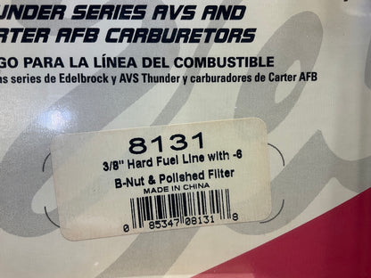 Edelbrock 8131 Performer & Thunder Carb Fuel Line Kit With Polished Fuel Filter