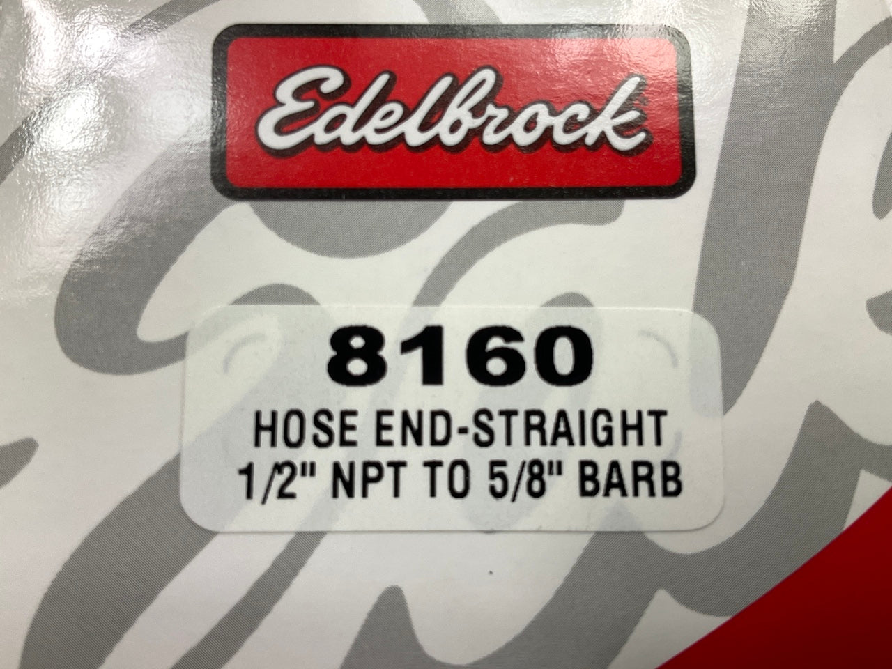 Edelbrock 8160 Heater Hose Connector Fitting, Hose Barb 5/8 In. X 1/2'' NPT Male