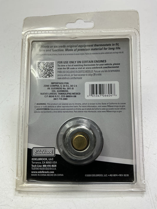 Edelbrock 8604 High Performance Thermostat (53mm) - 180°F